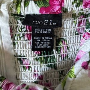 Rue21 Pink and Green Floral Top